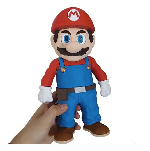 D_605150-MLB112535463345_052026-O.jpg Boneco Mario Explorador Poncho Removivel 3d 25cm - Imagem 2