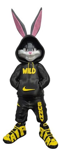 Boneco Perna Longa Urbano Moletom Wild Bunny 3d 35cm
