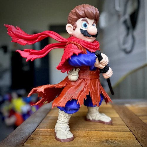 D_612215-MLB111374431536_052026-O.jpg Boneco Mario Samurai 25cm Action Figure Geek - Imagem 2