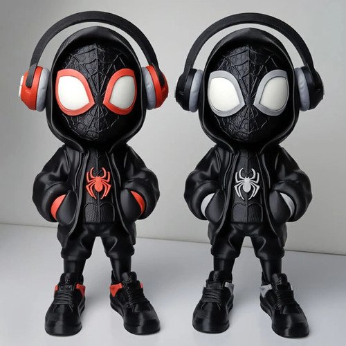 D_615080-MLB108108039012_032026-O.jpg Boneco Homem Aranha Miles Morales Estilo Urbano C/ Fone 3d - Imagem 4
