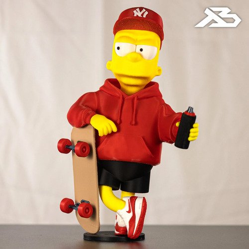 D_616066-MLB111245968993_052026-O.jpg Bart Simpson 20cm Action Figure Inspirado Streetwear - Imagem 2