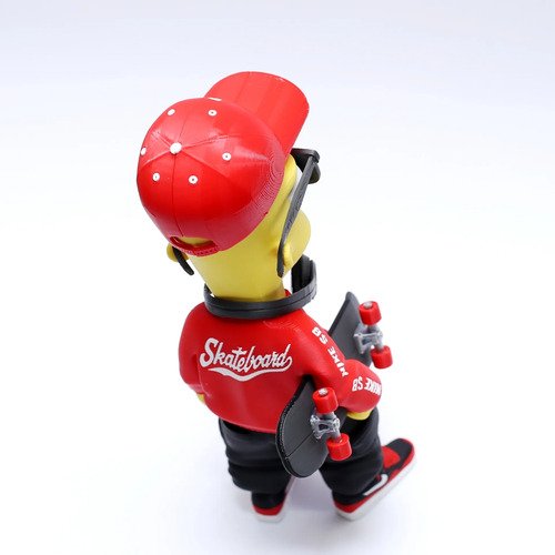 D_621319-MLB107480097867_022026-O.jpg Boneco Bart Simpson Estilo Urbano 19cm Action Figure Skate - Imagem 8