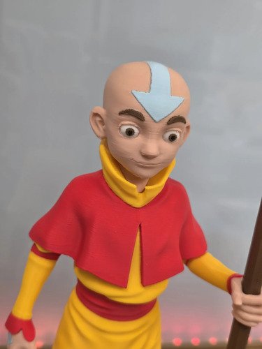 D_627776-MLB111119574738_052026-O.jpg Aang Avatar 24cm Action Figure Boneco Inspirado - Imagem 2