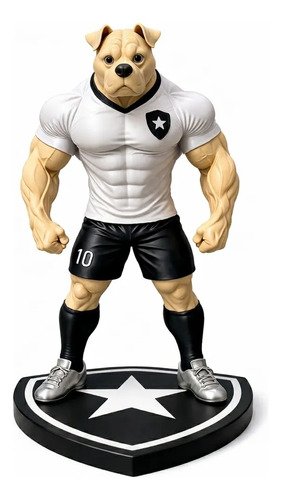Mascote Botafogo Biriba Musculoso 3d Premium Estátua 25cm