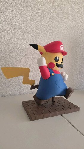 D_635390-MLB110661521918_052026-O.jpg Pikachu Mario 15cm Action Figure Inspirado Geek - Imagem 3