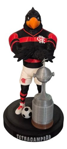 Estátua 21cm Mascote Do Flamengo Tetracampeão Libertadores