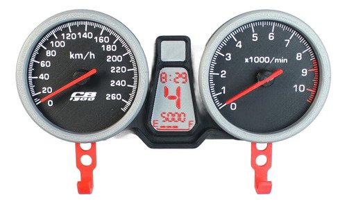 D_641346-MLB110299927972_052026-O.jpg Suporte Chaves Motocicleta Medidor Agulha Móvel Preto / Prata / Vermelho