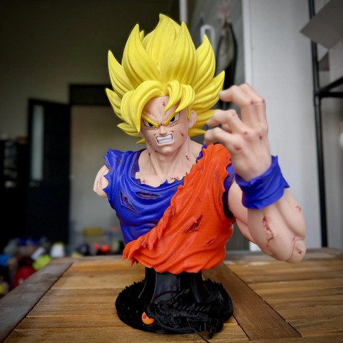 D_642273-MLB110973830490_052026-O.jpg Busto Goku 36cm Action Figure Inspirado Em Dragon Ball - Imagem 3