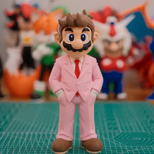 D_647129-MLB110321355704_052026-O.webp Gentleman Mario 25cm Action Figure Inspirado Super Mario - Imagem 4