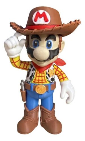 Mario Woody 20cm Action Figure Inspirado Geek