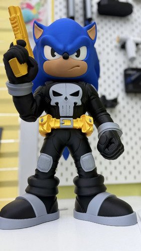 D_654706-MLB111669415769_052026-O.jpg Action Figure Sonic Punisher 20cm Boneco Geek - Imagem 4