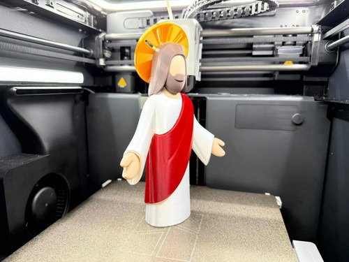 D_657550-MLB111256237044_052026-O.jpg Miniatura Jesus Minimalista 20cm Boneco Colecionável - Imagem 3