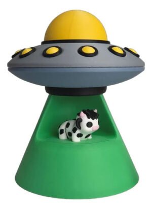 Aliens E Vaca Invasora Miniatura Art Geek Colecionável