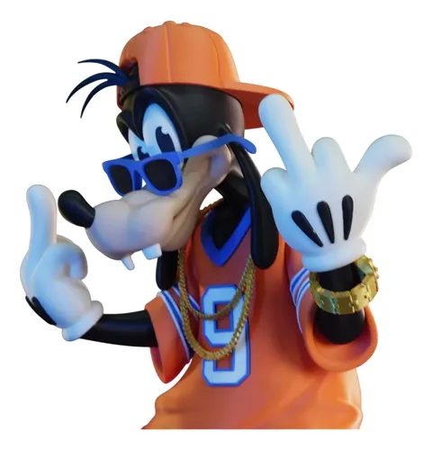 D_658332-MLB109732440603_032026-O.webp Boneco Pateta Estilo Urbano 30cm Action Figure Hip Hop Hype