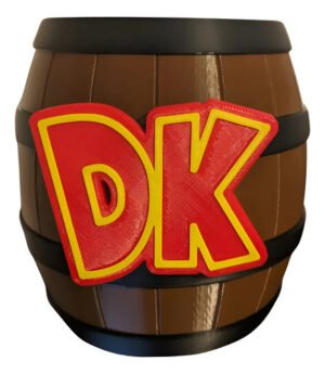 Porta Canetas Miniatura 12cm Barril Donkey Kong Geek