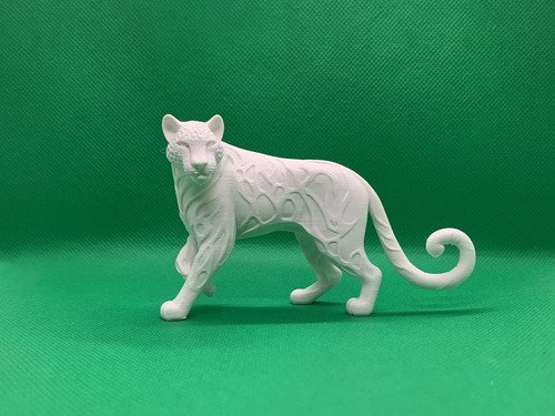 D_664140-MLB112697140091_062026-O.jpg Onça-pintada Com Padrões 10cm Colecionável Geek Branco - Imagem 7