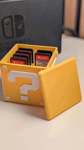 D_664524-MLA108749518252_032026-O-1.jpg Caixa Super Mário Jogos Nintendo Switch Porta Jogos Amarelo Amarelo Com Branco - Imagem 6