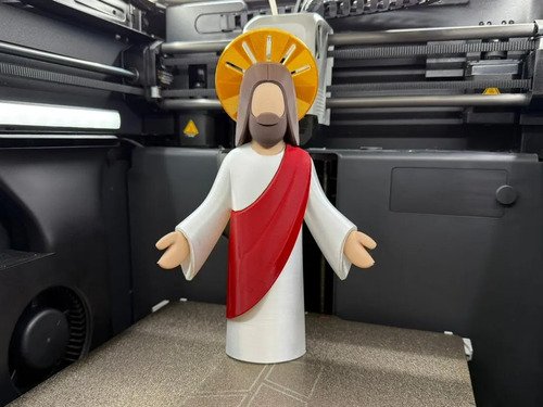 D_664806-MLB111256410596_052026-O.jpg Miniatura Jesus Minimalista 20cm Boneco Colecionável - Imagem 6