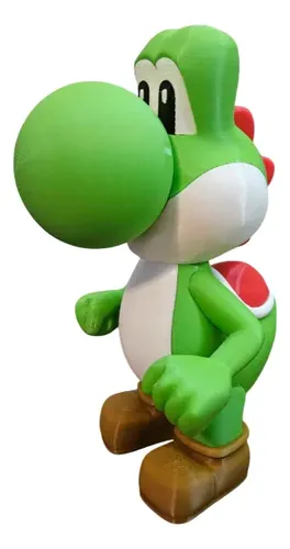 Boneco Yoshi Super Mario Bros 3d Premium Colecionavel 23cm