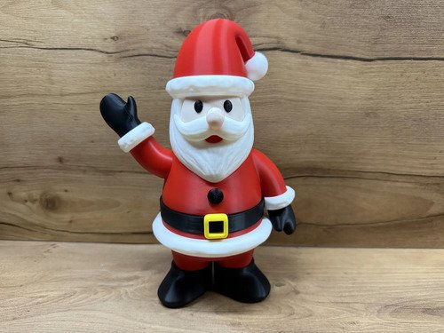 D_666272-MLB97682982886_112025-O.jpg Miniatura 23cm Do Papai Noel Estátua De Natal Action Figure Vermelho , Branco E Preto - Imagem 4