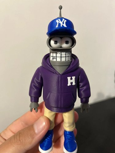 D_670506-MLB111472514987_052026-O.jpg Bender 13cm Inspirado Futurama Action Figure Geek - Imagem 3