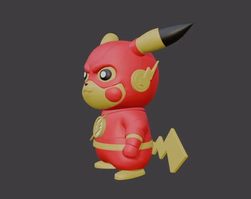 D_677885-MLB112862997283_062026-O.jpg Pikaflash Pikachu C/ Roupa Flash 15cm Action Figure Pokémon - Imagem 6