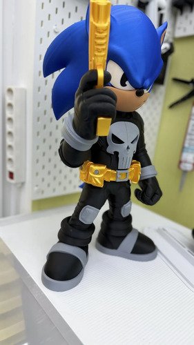 D_682270-MLB110712843312_052026-O.jpg Action Figure Sonic Punisher 20cm Boneco Geek - Imagem 3