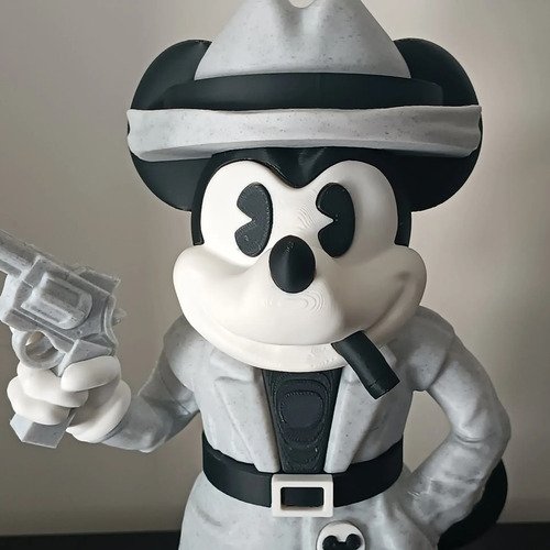 D_685757-MLB111717681756_062026-O.jpg Miniatura Mickey Mouse Detetive 25cm Action Figure - Imagem 4