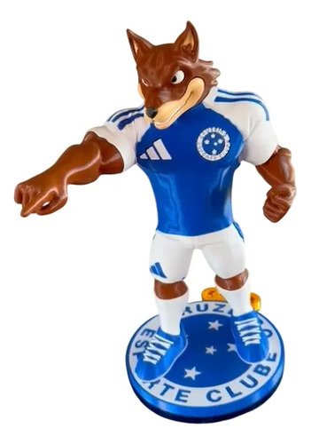 D_690710-MLB108271577126_032026-O.jpg Mascote Cruzeiro Raposão 25cm - Action Figure 3d Base Escudo - Imagem 3