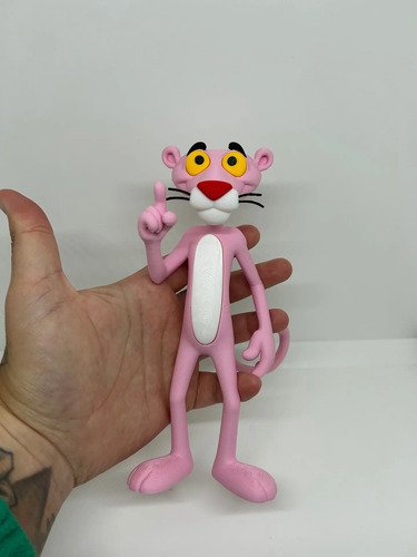 D_694617-MLB111607695258_062026-O.jpg Pantera Rosa 20cm Action Figure Cartoon Clássico - Imagem 3