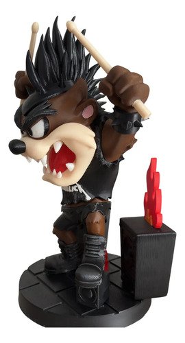 D_699464-MLB104610343540_012026-O.jpg Boneco Taz Mania Punk Metallica 30cm - Exclusivo Rock 3d - Imagem 4