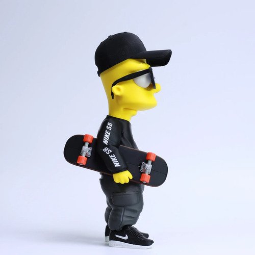 D_702101-MLB107480097853_022026-O.jpg Boneco Bart Simpson Estilo Urbano 19cm Action Figure Skate - Imagem 2