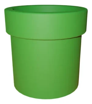 Vaso De Planta Super Mario Bros Cano Bloco Thwomp 3d 10cm Verde Cano