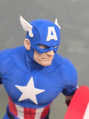 D_710067-MLB111831280911_052026-O.jpg Capitão América 22cm Action Figure Inspirado Em - Imagem 8