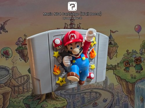 D_718203-MLB110710777992_052026-O.jpg Decoração Parede Super Mario N64 13cm Colecionável - Imagem 2