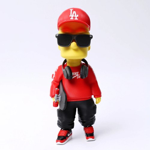 D_718212-MLB107479985617_022026-O.jpg Boneco Bart Simpson Estilo Urbano 19cm Action Figure Skate - Imagem 9