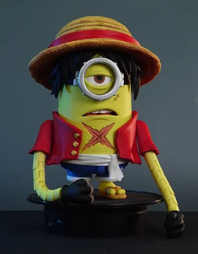 D_718822-MLB110968394901_042026-O.webp Boneco Minion Luffy One Piece Articulado 3d Premium 25cm - Imagem 5