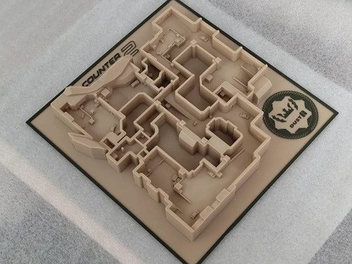 D_727740-MLB109742444460_042026-O.jpg Maquete / Quadro 3d Mapa Dust Ii - Cs 2 - Decoração Gamer - Imagem 3