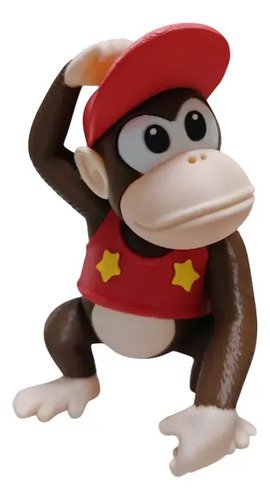 Diddy Kong 12cm Action Figure Boneco Geek Colecionável