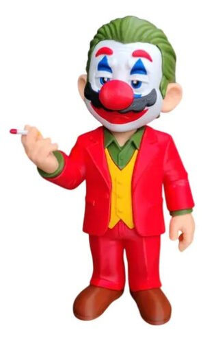 Boneco Mario Joker Coringa 28cm - Action Figure 3d Mashup Dc