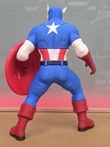D_744069-MLB111831366671_052026-O.jpg Capitão América 22cm Action Figure Inspirado Em - Imagem 4