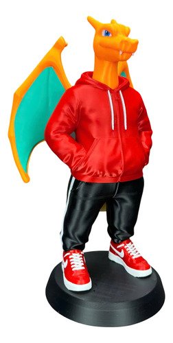 D_746269-MLB108560555762_032026-O.jpg Boneco Charizard Pokemon Estilo Urbano 24cm Action Figure 3d - Imagem 4