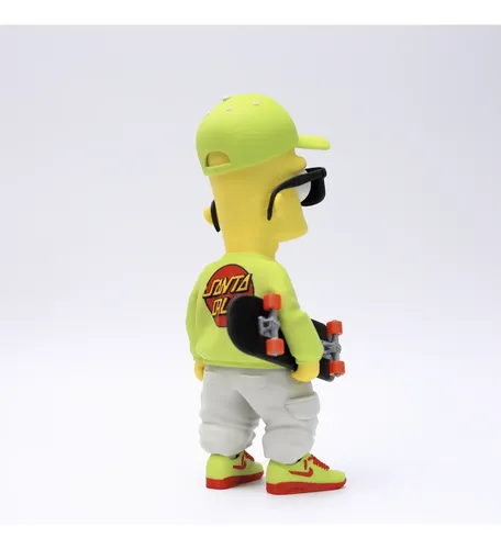 D_748833-MLB106807242402_022026-O.webp Boneco Bart Simpson Estilo Urbano 19cm Action Figure Skate - Imagem 6