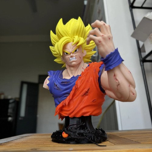 D_753666-MLB110973803224_052026-O.jpg Busto Goku 36cm Action Figure Inspirado Em Dragon Ball - Imagem 4