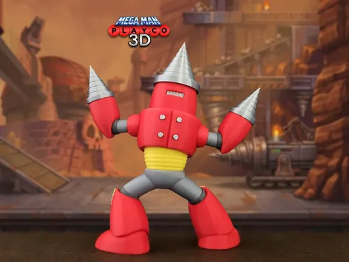 D_759026-MLB110321540704_052026-O.webp Drill Man Inspirado Mega Man Action Figure Geek - Imagem 3