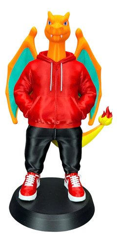 D_759975-MLB108559598126_032026-O.jpg Boneco Charizard Pokemon Estilo Urbano 24cm Action Figure 3d - Imagem 3