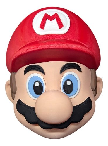 D_765562-MLB109903016444_042026-O.jpg Porta Pipoca Super Mario Bros 3d Cabeça Geek Decorativa 22cm - Imagem 2