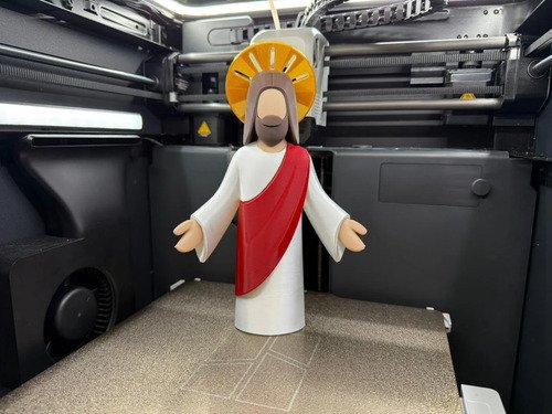 D_765982-MLB112282266511_052026-O.jpg Miniatura Jesus Minimalista 20cm Boneco Colecionável - Imagem 2