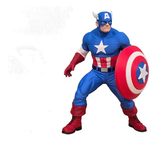 D_768045-MLB111831221401_052026-O.webp Capitão América 22cm Action Figure Inspirado Em