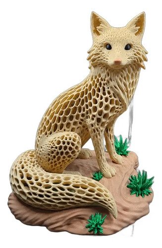 D_769011-MLB112285596219_052026-O.jpg Raposa Voronoi 15cm Boneco Decorativo Geek